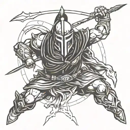 Spartan Kills Death With A Spear