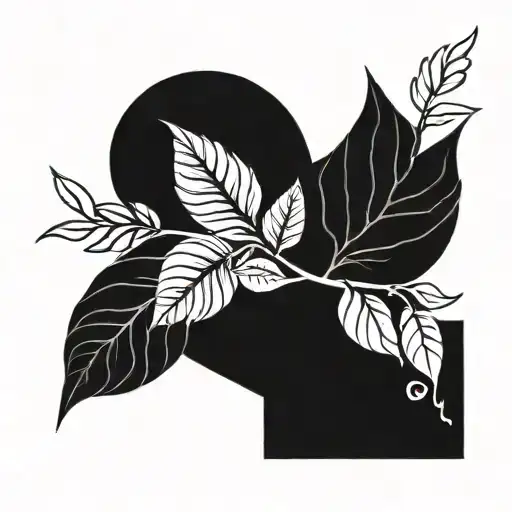 A Coffee Plant Intertwined With A Dna Double Helix