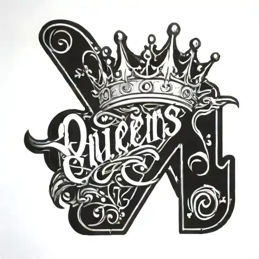 Graffiti Style With The Word Queens