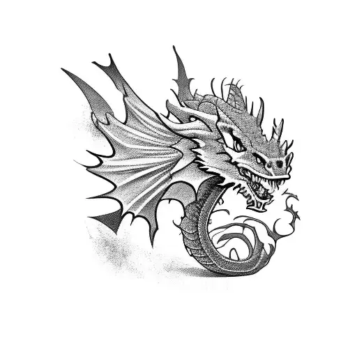 A Dragon Made Entirely Out Of Chess Pieces