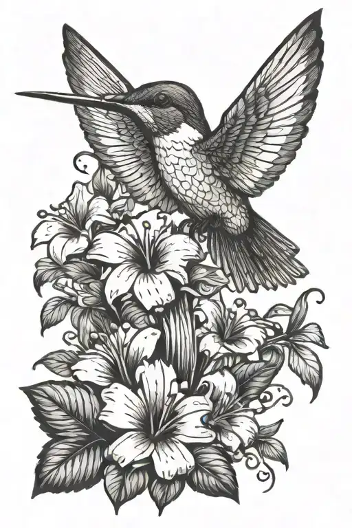 Cross With Hummingbird