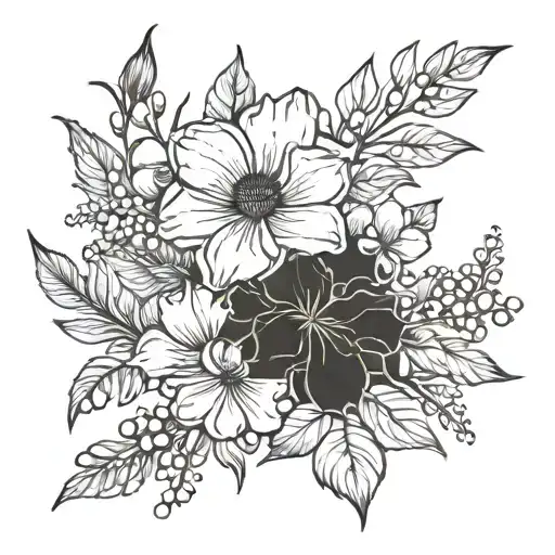 Merari Crusive Writing Whit November Birth Flowers