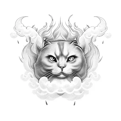 Money With Cloud And Flames