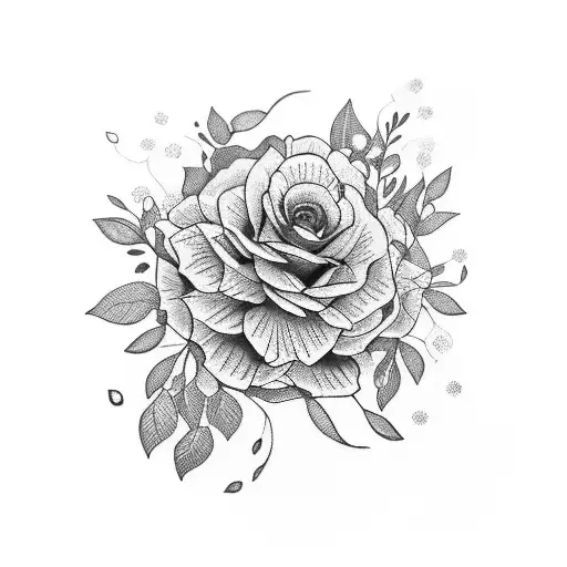 A Powerful Woman With Intricate Floral Patterns Representing Her Connection To Nature And Mythology