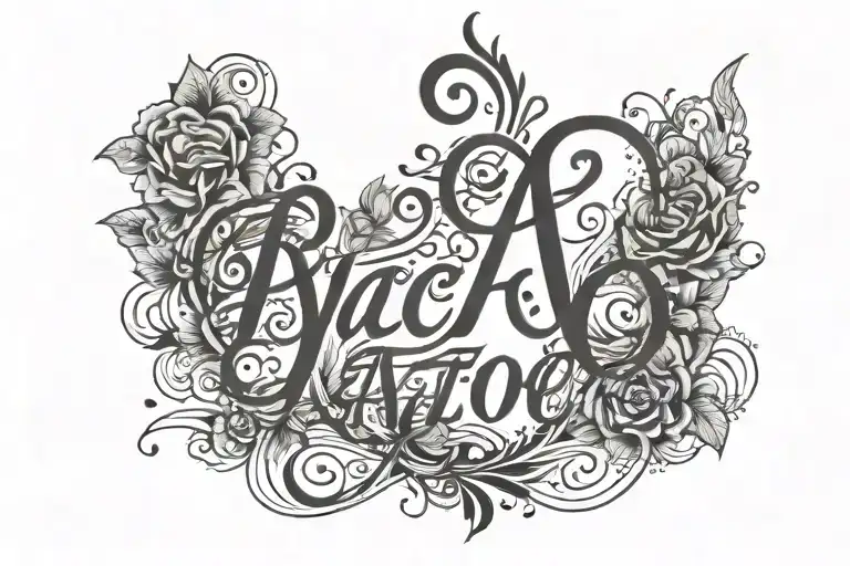 Script Tattoo Surrounding Thigh