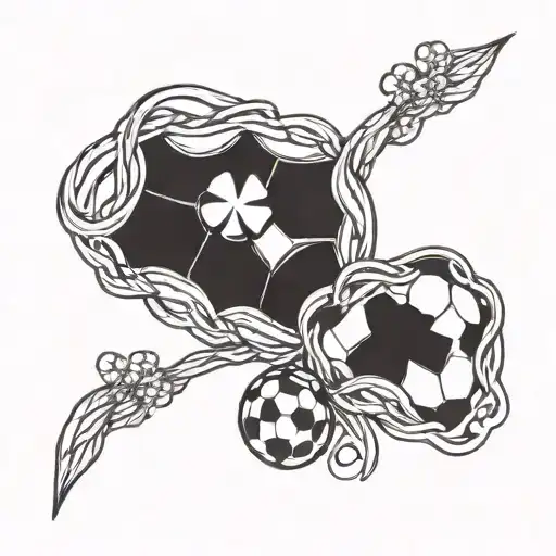 Soccer With Christ Four Leaf Clover And Family