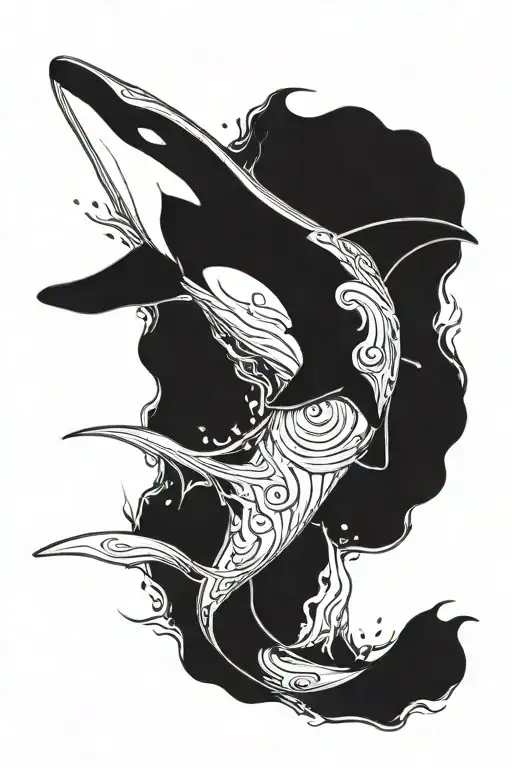 Orca Hunting Hammerhead Shark