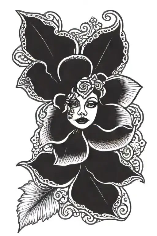 Violet Flower Baby Face