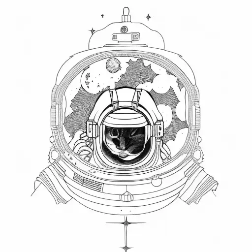 Funky Cat Astronaut