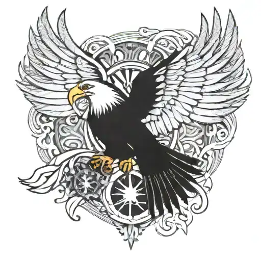 Colombia Indian With The Air Force Logo Intertwined