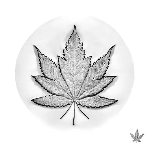 Marijuana Leaf Made Of Whisky Glasses
