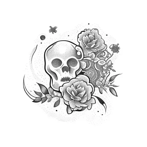 Astronaut And Flowers