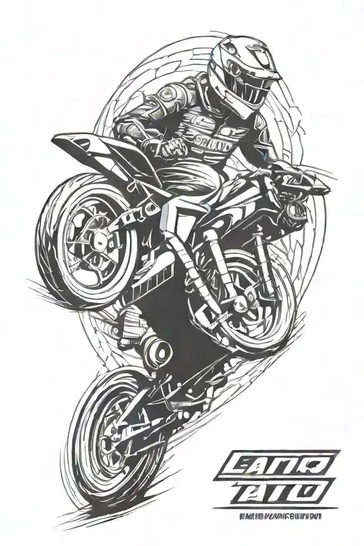 Leg Tatto Car Racing