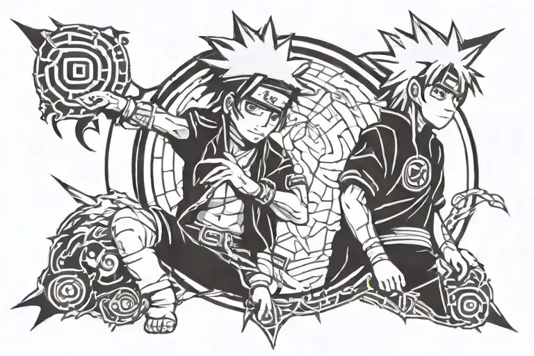 Naruto And Sasuke Eye In A Farme