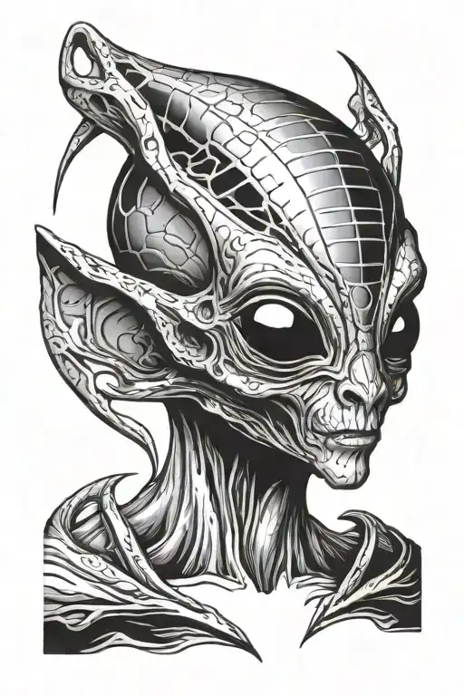 Grey Alien Face