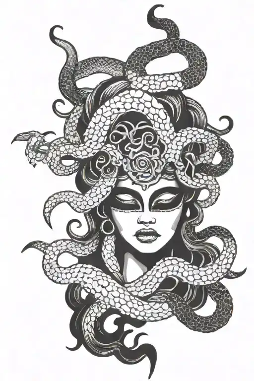Medusa Using Bandana Mask