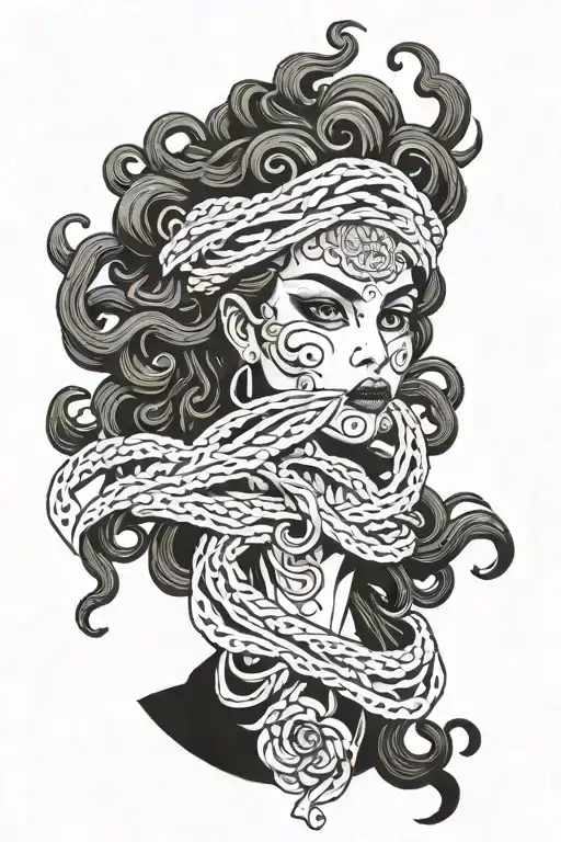 Furious Medusa Using Bandana Mask