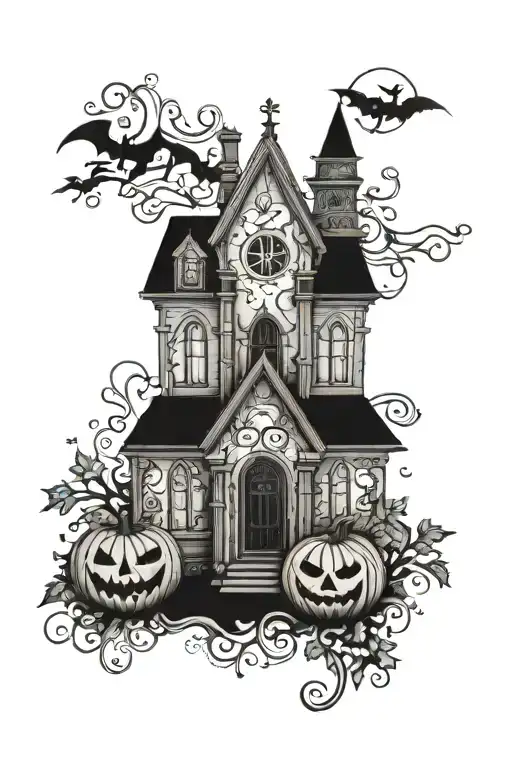 Victorian Church Halloween Pumkin