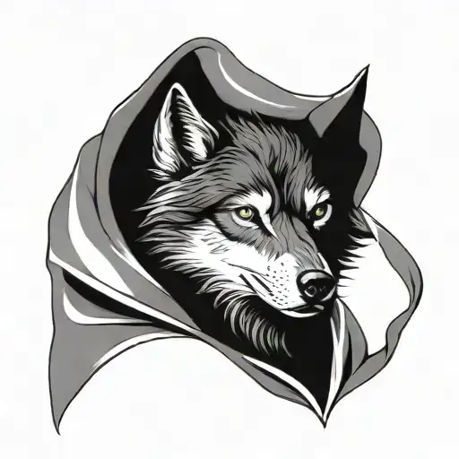 Tattoo Of A Magnificent Wolf On A Cape Based On Marvel Heroes