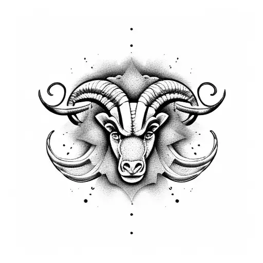 Aries Constalation With Flower