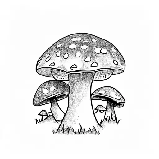 Magical Forest With Mushrooms