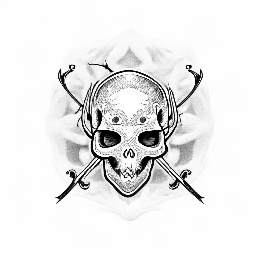 Fish Skull With Crossbones