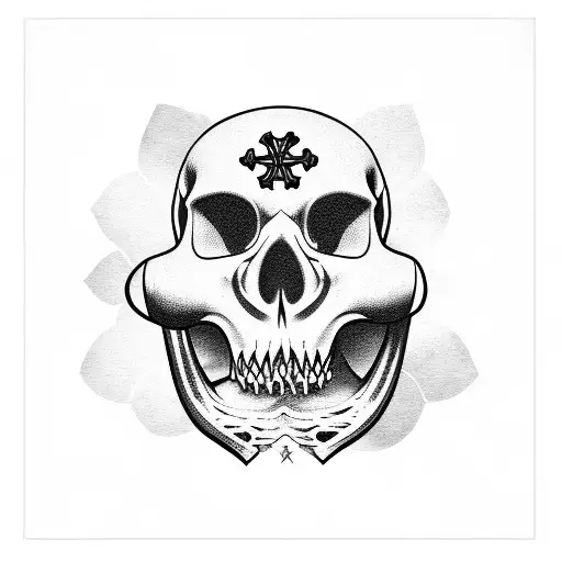 Fish Skull With Cross Bones