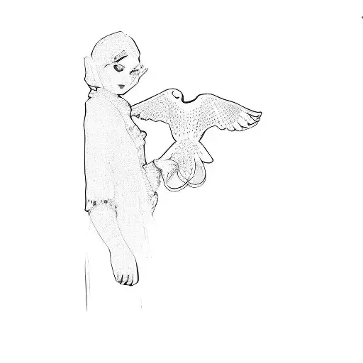 A Girl Holding A Bird