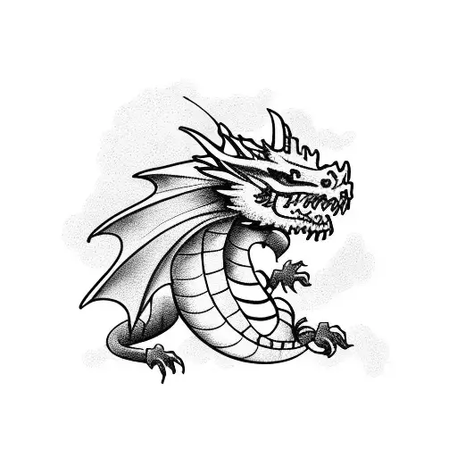 Dragon Hanging From Tree Branch