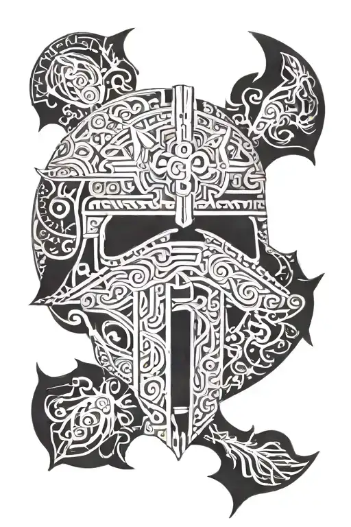 Norse Helm Of Awe Inspiring Blackwork