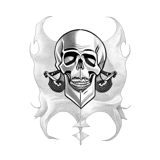Skull And Pirate Ship