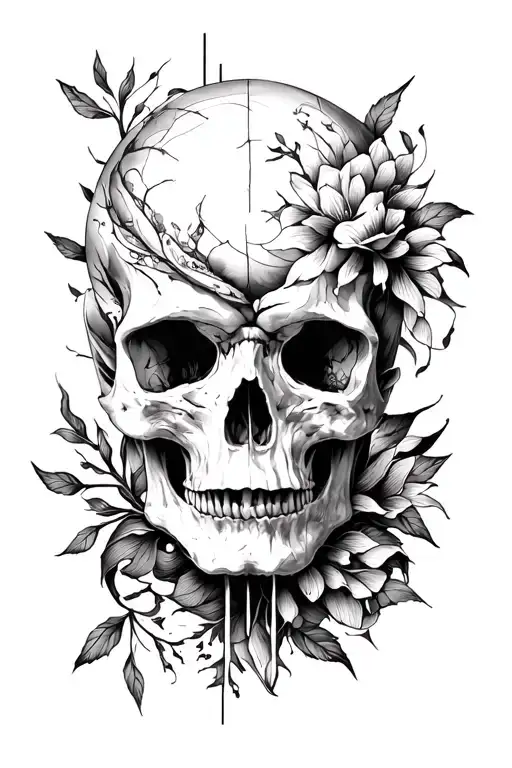 Black Composition Almost Full Chest