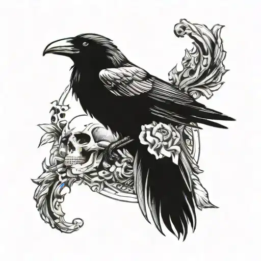 Raven And Skull