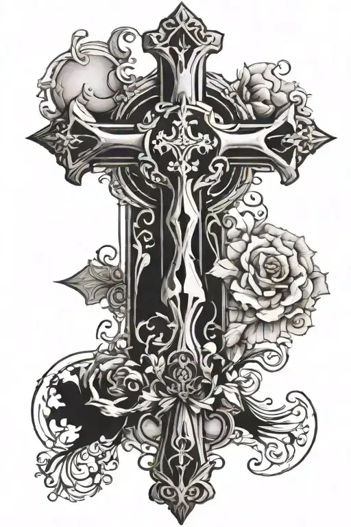 Christian Cross Half Sleeve