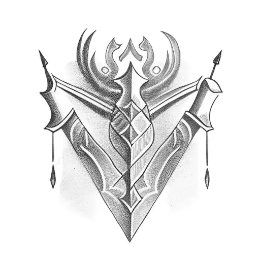 Vintage Tattoo Of A Dagger