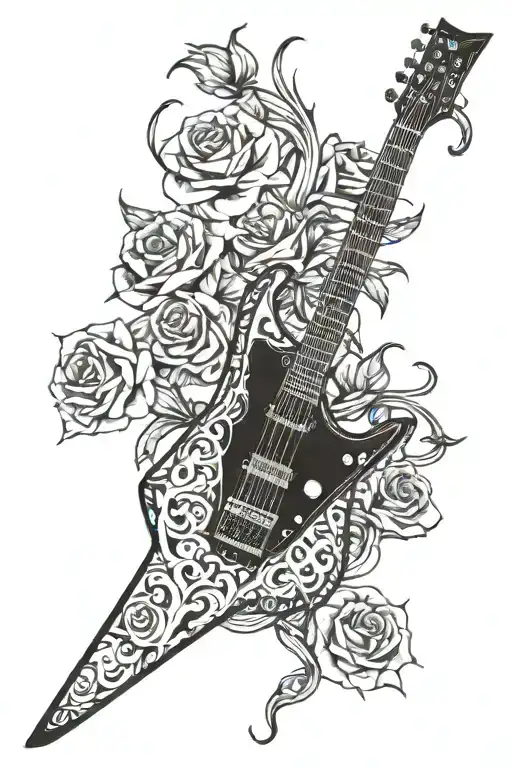 Ibanez Rgr321ex Outline Guitar With Roses And Thorns