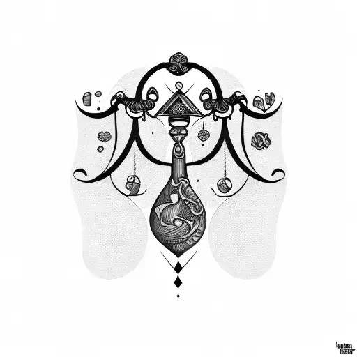 Libra Scales With Pieces Son