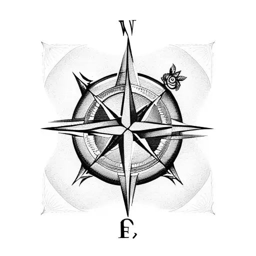 Compass With 4 Roses