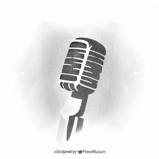 Microphone With Smoke And Fire