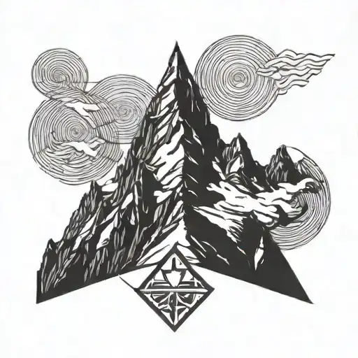 Geometric Matterhorn Mountain