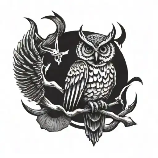 Owl And Trident