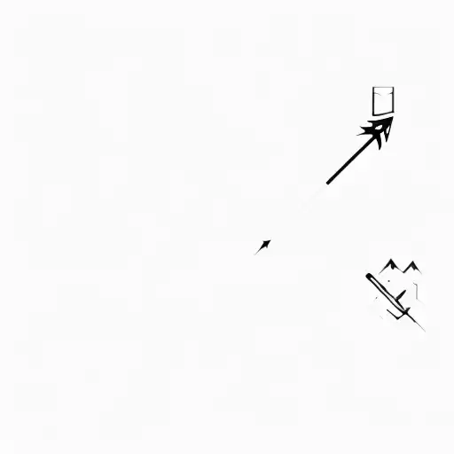 Two Arrows On A Black Background