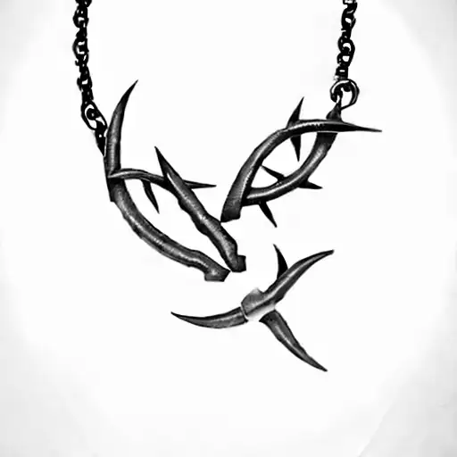 A Necklace With Thorns On It