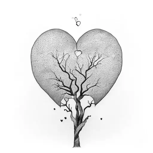 A Tree Growing From A Broken Heart