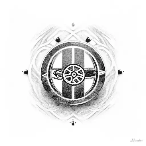 Circle With Arsenal Football Imagery