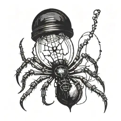 A Creepy Light Bulb With Spider Legs Crawling Out Of It