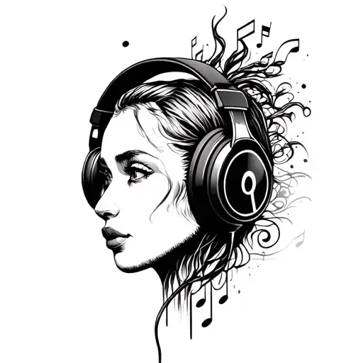 Headphones And Music Themed