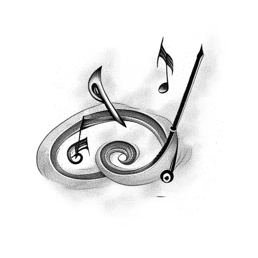 A Katana Transforming Into A Musical Note