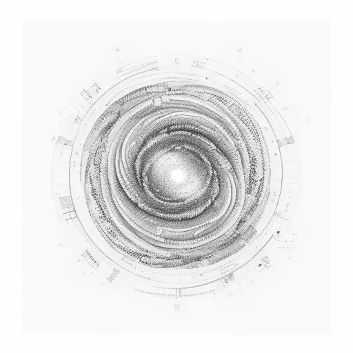 Mathematical Equations Forming A Spiral Galaxy