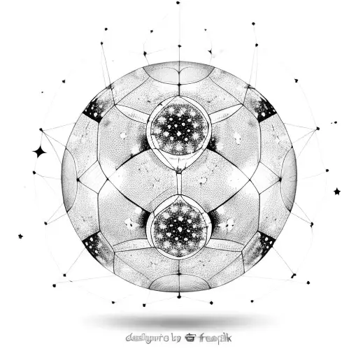 A Constellation Of Stars Forming A Soccer Ball In The Night Sky